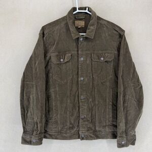 Jeremiah American Legacy Corduroy Trucker Jacket Men's XL Brown Cotton Spandex